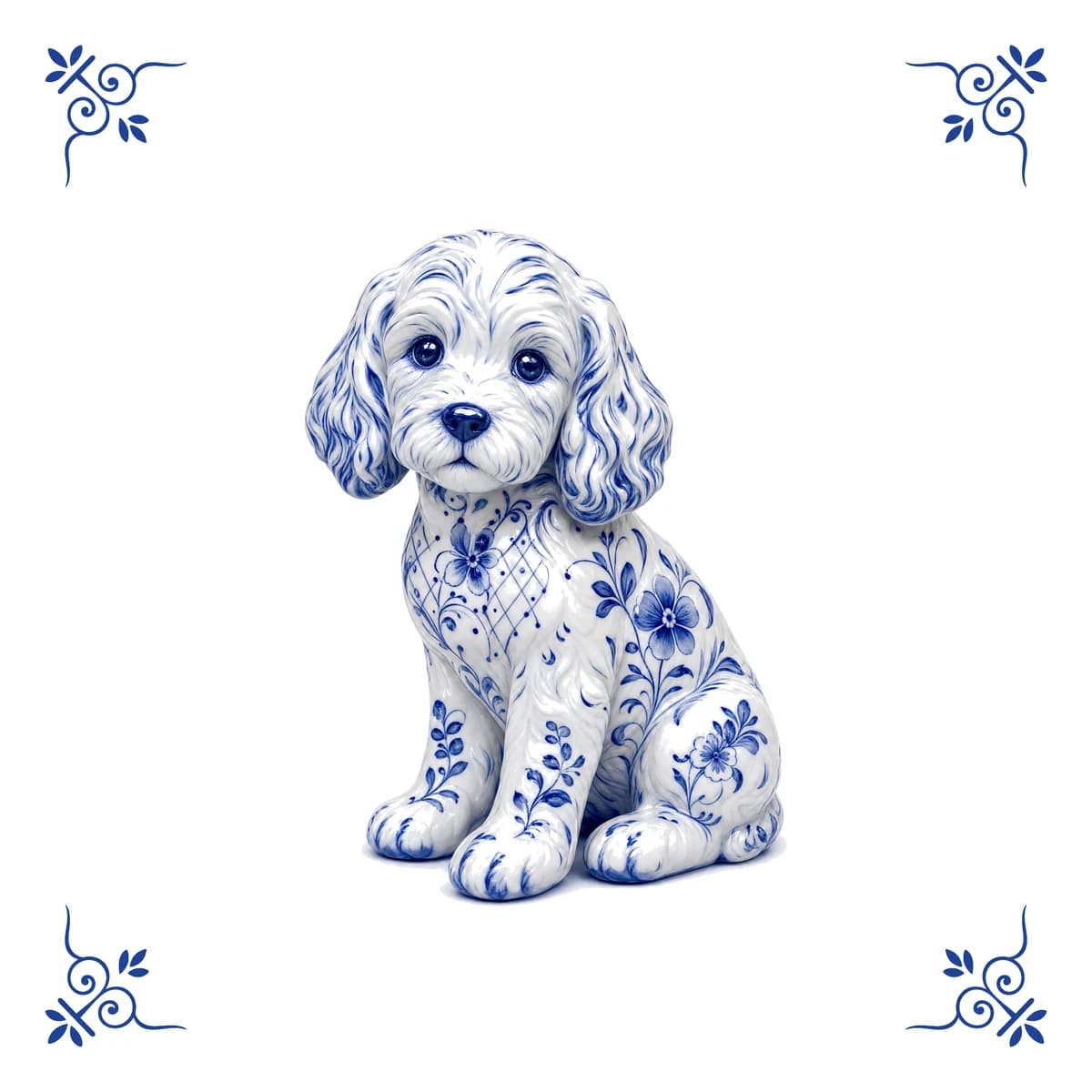 Cockapoo – Delft blue tile
