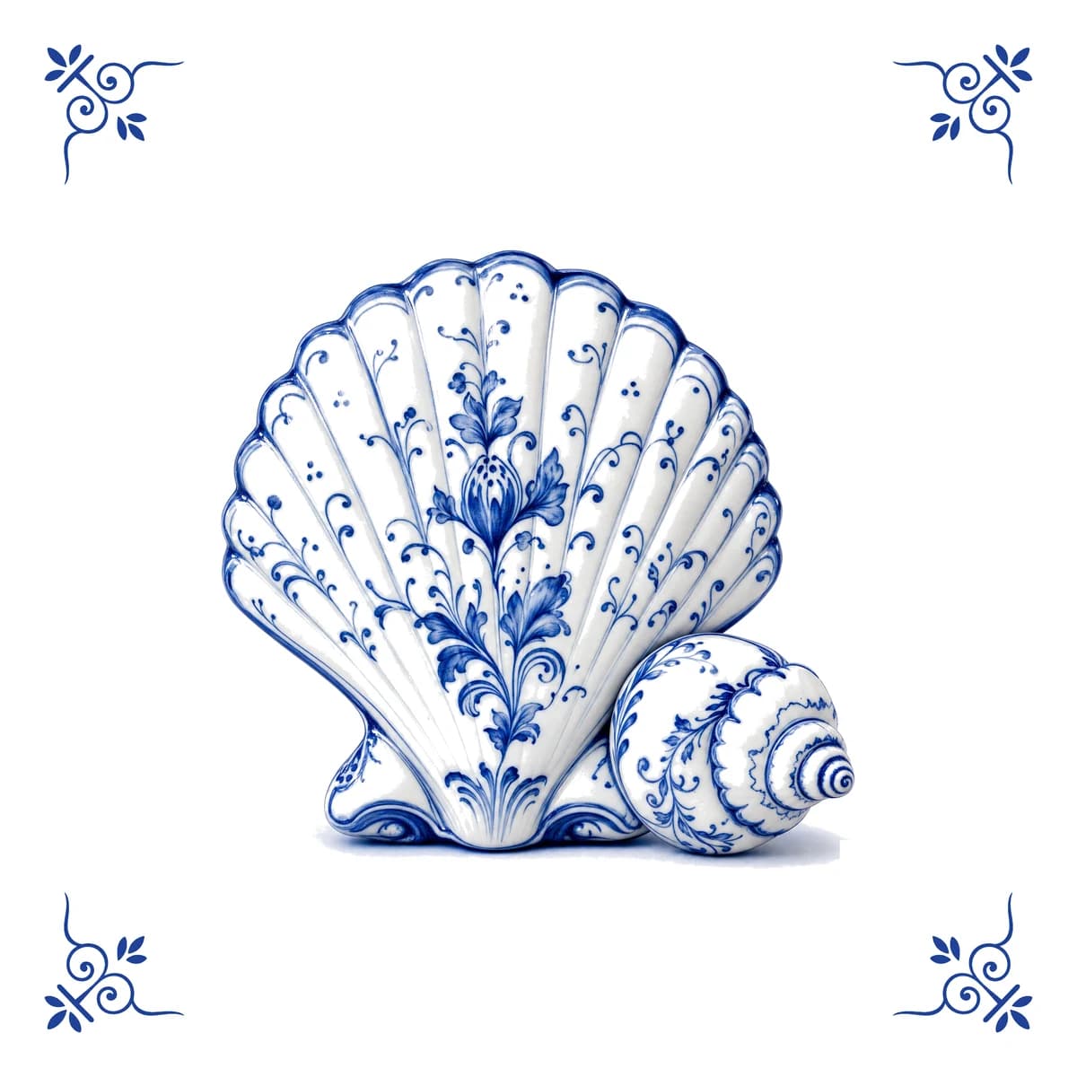 Seashell – Delft blue tile