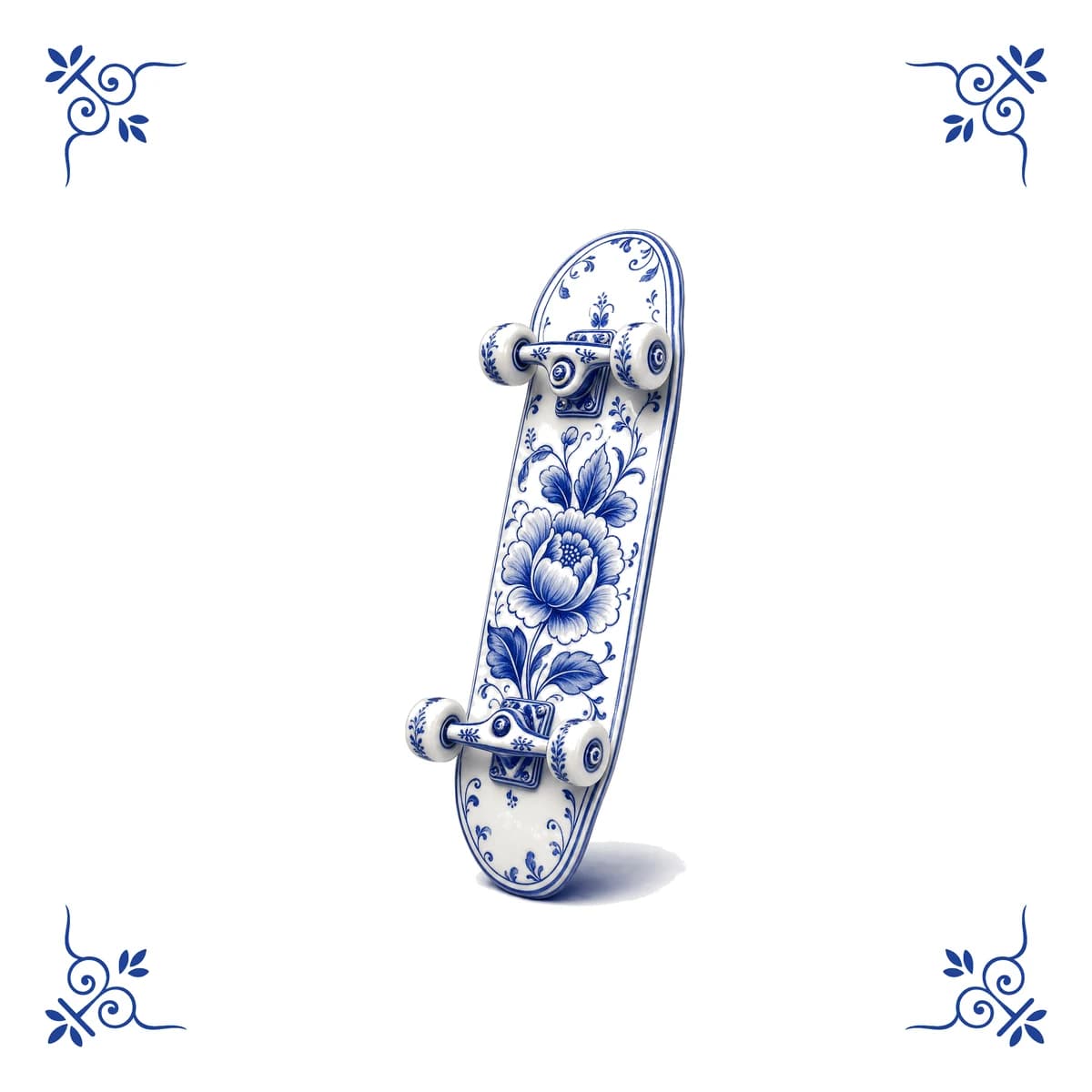 Skateboard – Delft blue tile