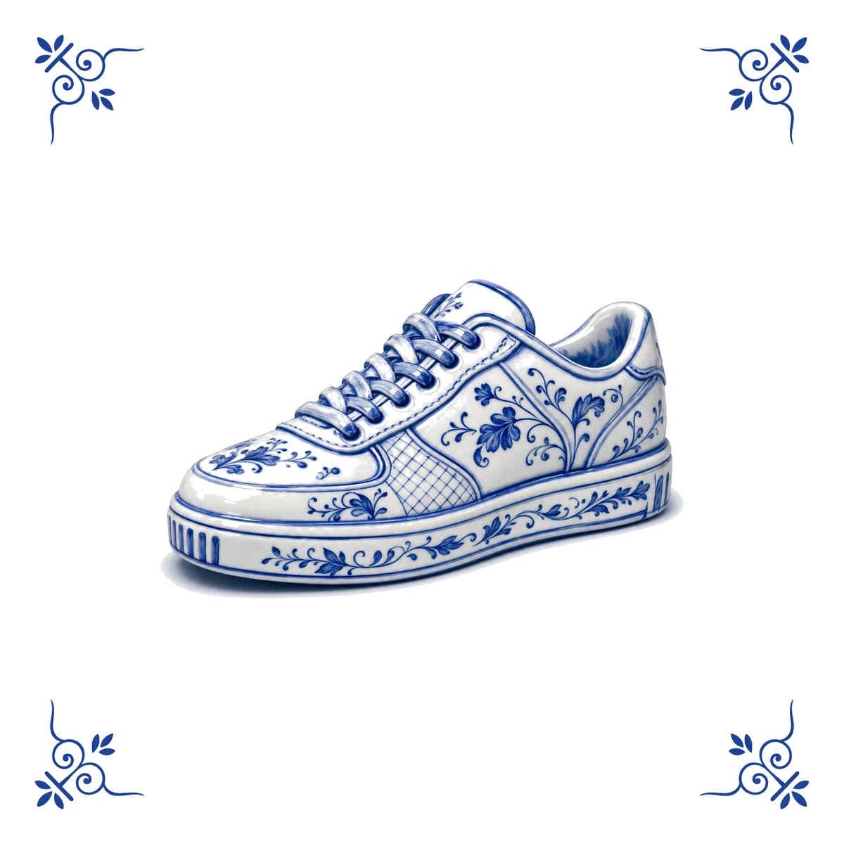 Sneaker – Delft blue tile