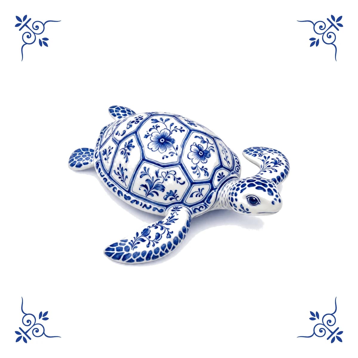 Sea turtle – Delft blue tile